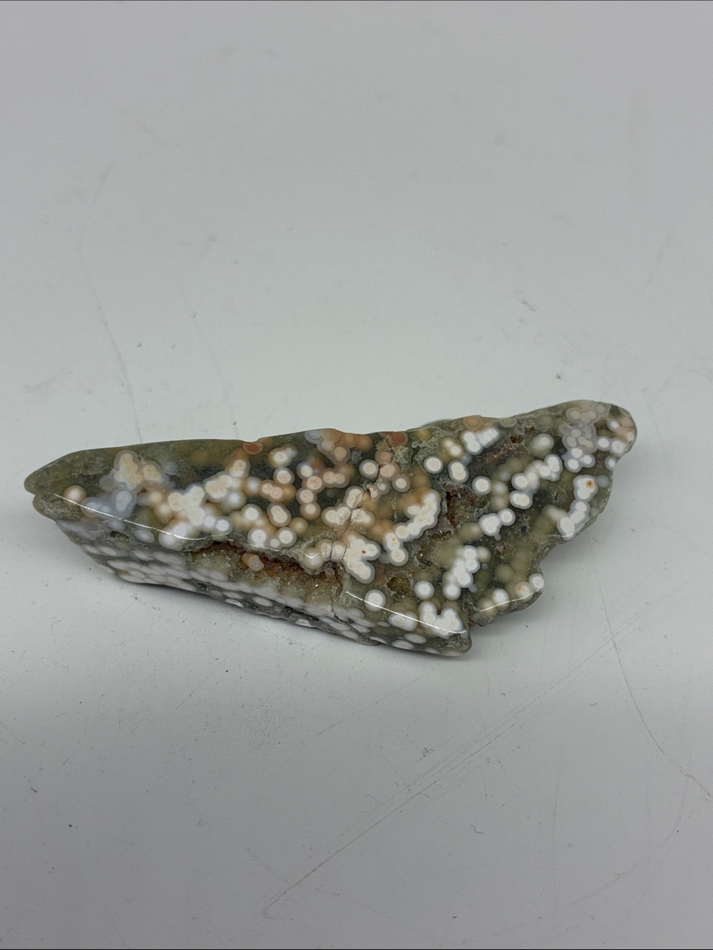 Ocean Jasper Polished Slab - White, Green & Tan ROCK - Picture 2 of 4